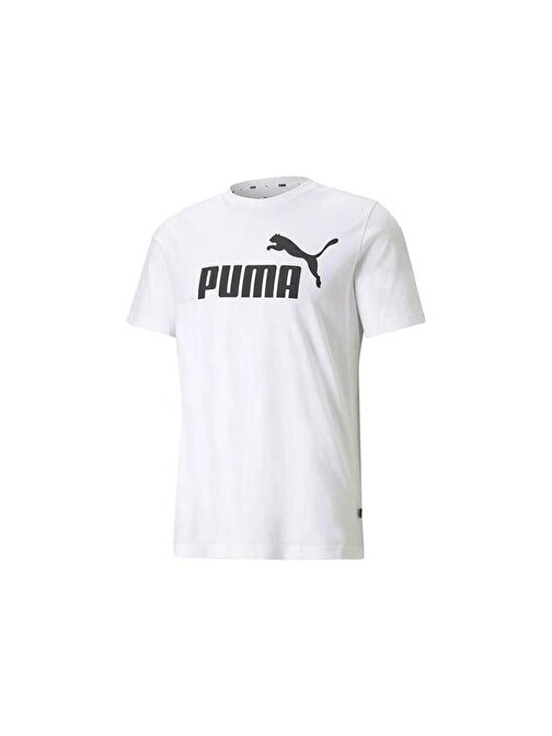Puma Ess Logo Tee Erkek T-shirt 586666-02 WHİTE