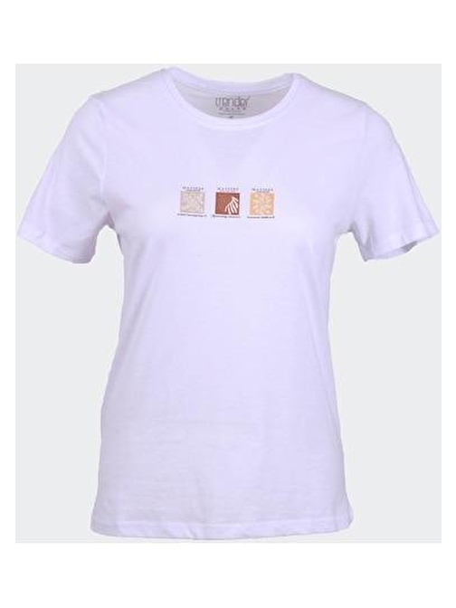 Baskı  Trender Kadın T-Shirt Matisse BEYAZ