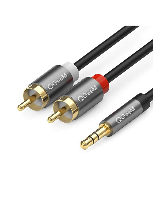 Qgeem QG-AU09 3.5mm To RCA Aux Audio Kablo 5M