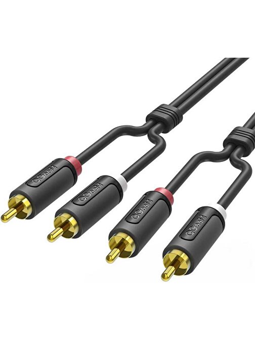 Qgeem QG-AU12 Dual RCA Aux Audio Kablo 3.05M