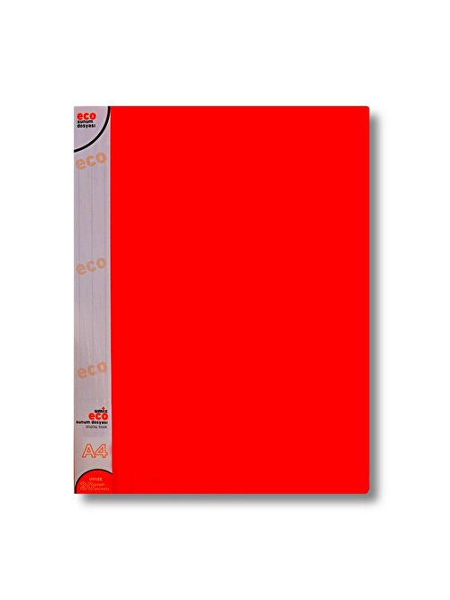Umix Eco A4 Sunum Dosyası 20 Yaprak Kırmızı