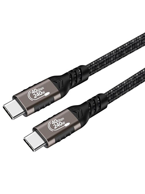 Qgeem QG01 Type-C to Type-C USB4 PD Data Kablosu 240W 40Gbps 8K@60Hz 0.2 Metre