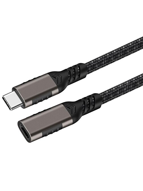 Qgeem Extension USB3.2 Type-C PD Uzatma Kablosu 100W 20Gbps 4K@60Hz 0.5 Metre