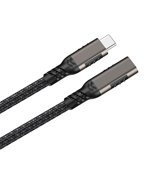 Qgeem Extension USB3.2 Type-C PD Uzatma Kablosu 100W 20Gbps 4K@60Hz 1.5 Metre