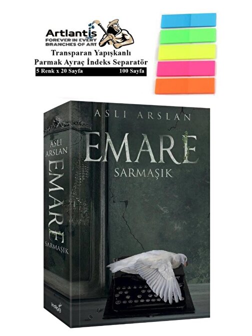 Emare Sarmaşık 643 Sayfa Karton Kapak 1 Adet Aslı Arslan Fosforlu Transparan Kitap Ayraç 1 Paket