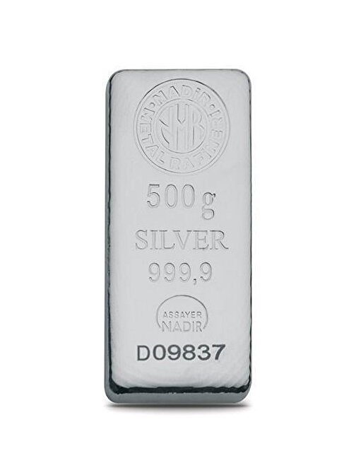 Nadir 500 Gram Külçe Gümüş (999.9)