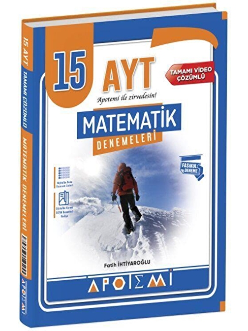 AYT Matematik 15 Çözümlü Deneme Apotemi Yayınları