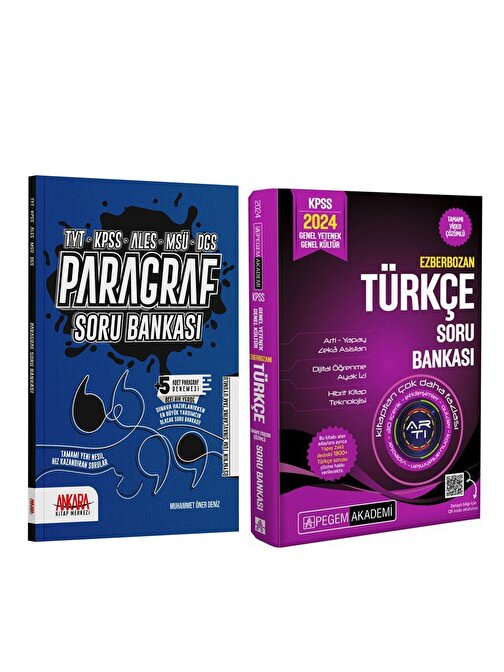 Pegem Ezberbozan KPSS Türkçe ve AKM Paragraf Soru Bankası Seti 2 Kitap
