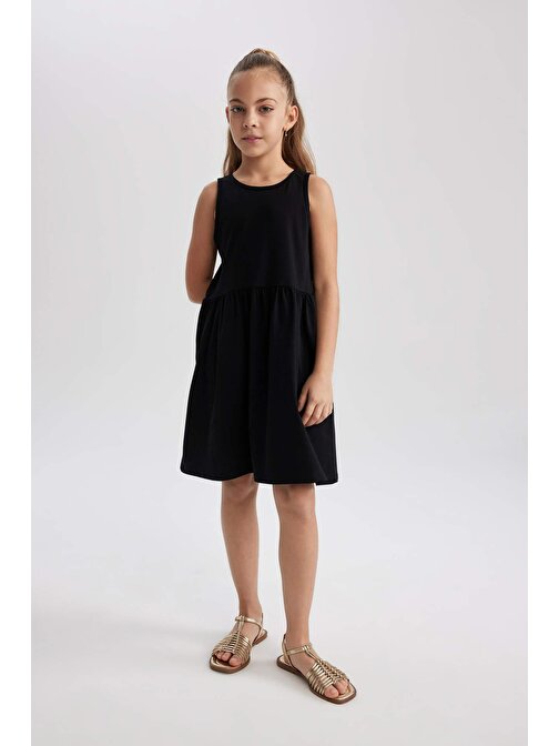 Kız Çocuk Kolsuz Elbise B4336A824SM