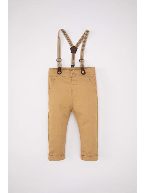 Erkek Bebek Düz Paça Gabardin Pantolon Pantolon Askısı 2li Takım B9246A524SP