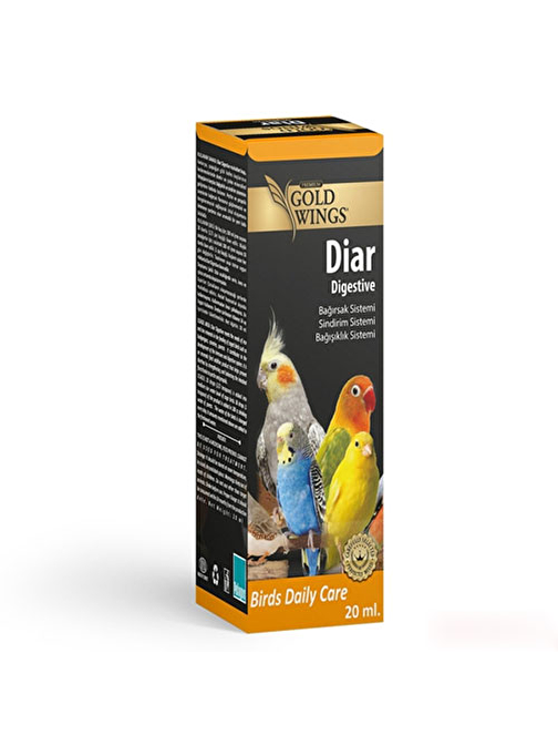 Gold Wings Premium Diar Kuşlar için Sindirim Sistemi Destekleyici 20 Ml