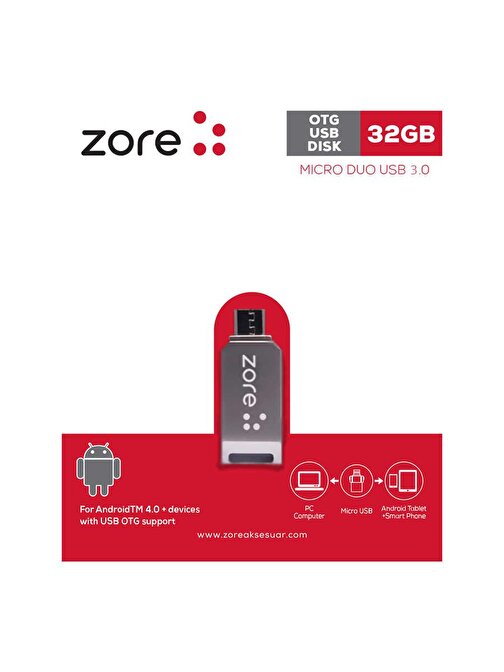 Zore 3.0 Micro Metal OTG 32 GB