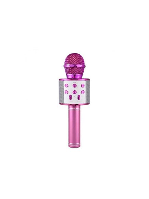Winex UsbA+TF Sd Kart+3.5mm Aux Girişli Bluetooth Karaoke Mikrofonu Fuşya