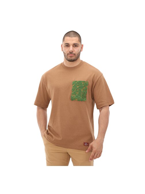 B0A5T8B2541-R Timberland Ss Embroidered Pocket Tee Erkek T-Shirt Kahve