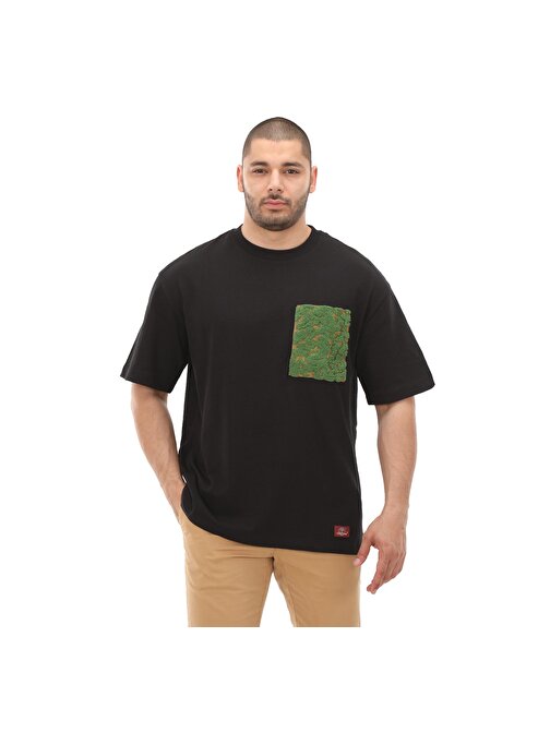 B0A5T8B0011-R Timberland Ss Embroidered Pocket Tee Erkek T-Shirt Siyah