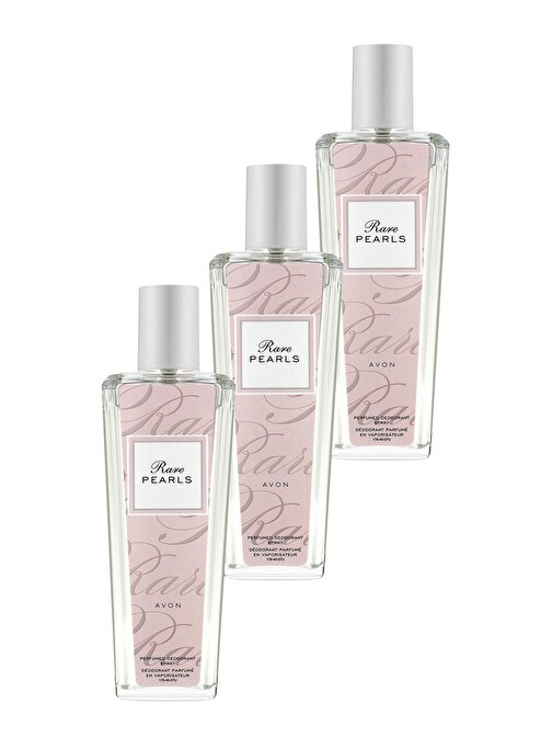 Avon Rare Pearls Parfümlü Deodorant Vücut Spreyi 75 Ml. Üçlü Set