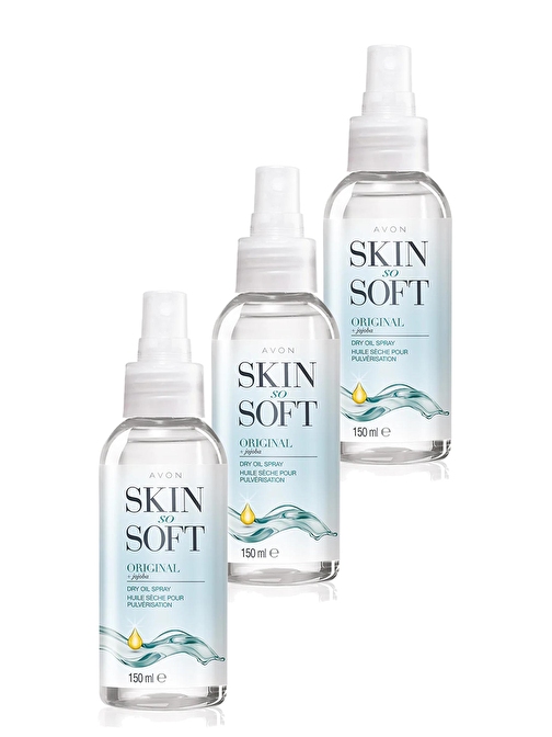 Avon Skin So Soft Orijinal Kuru Yağ Spreyi 150 Ml. Üçlü Set