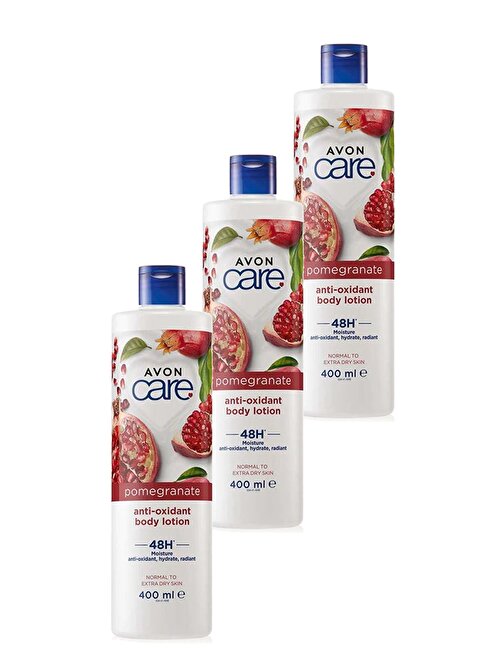 Avon Care Nar Özü İçeren Antioksidan Nemlendirici Vücut Losyonu 400 Ml. Üçlü Set