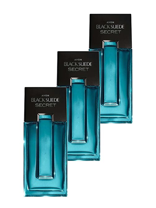 Avon Black Suede Secret Erkek Parfüm Edt 125 Ml. Üçlü Set