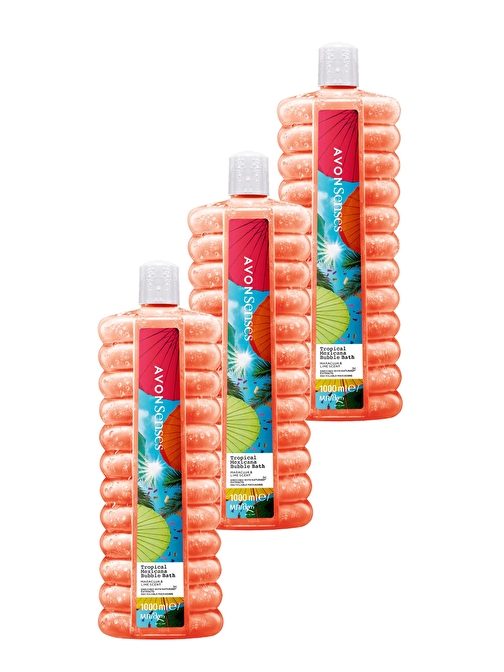 Avon Tropical Mexicana Çarkıfelek ve Limon Kokulu Banyo Köpüğü 1 Lt. Üçlü Set