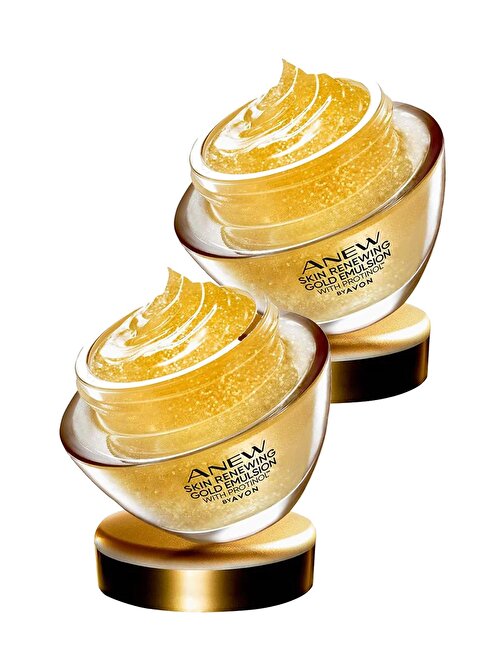 Avon Anew Cilt Yenileyici Protinollü Altın Emülsiyon Gece Yüz Kremi 50 Ml. İkili Set