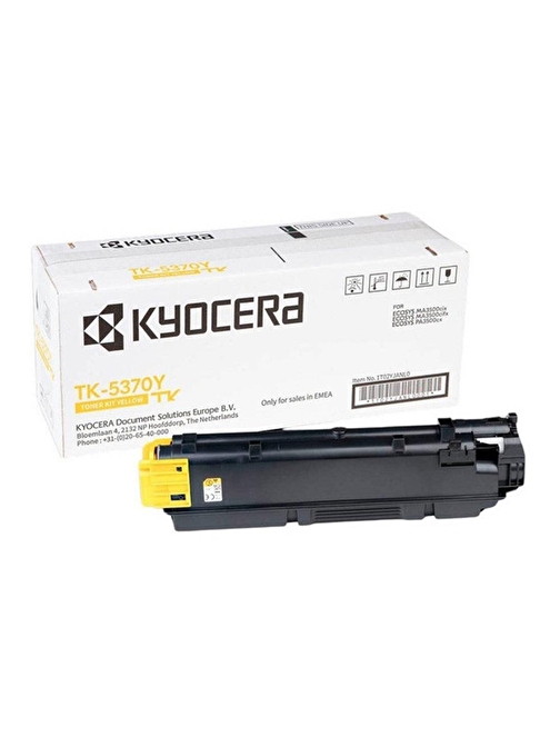 Kyocera TK-5370Y Yellow Sarı Orjinal Fotokopi Toneri Ecosys MA3500cix - MA3500cifx 5.000 Sayfa