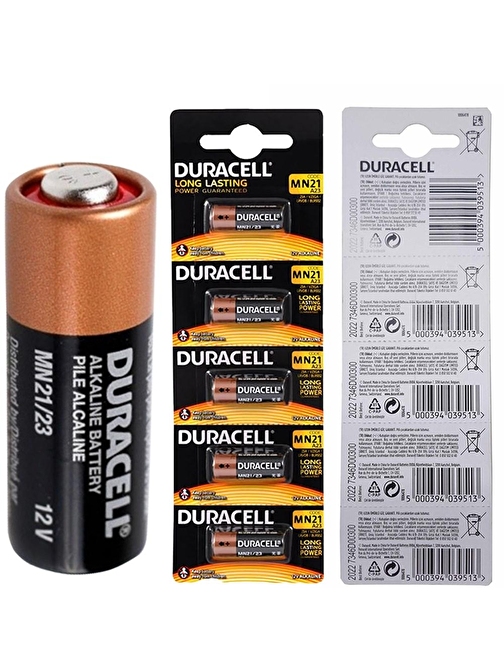 DURACELL 23A LİTYUM MN21 ALARM PİLİ (5Lİ PAKET)