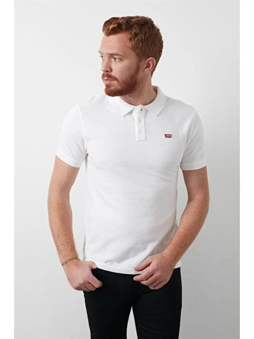 Levis Polo Yaka Regular Fit Beyaz Erkek T-Shirt A0229-0006