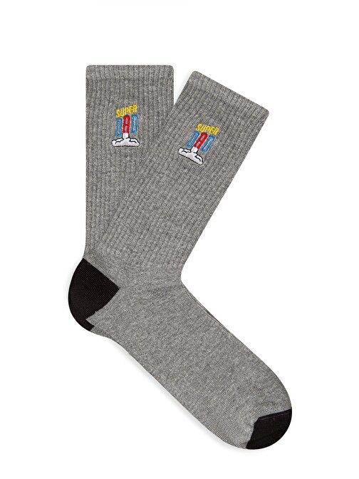 Mavi - Gri Soket Çorabı 0911357-85524