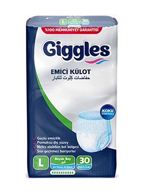 Giggles Külotlu Yetişkin Hasta Bezi Large 30 Lu