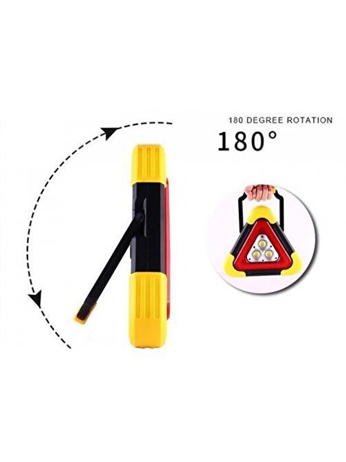 3B Trend Işıklı Üçgen Led Reflektör Acil Durum Feneri