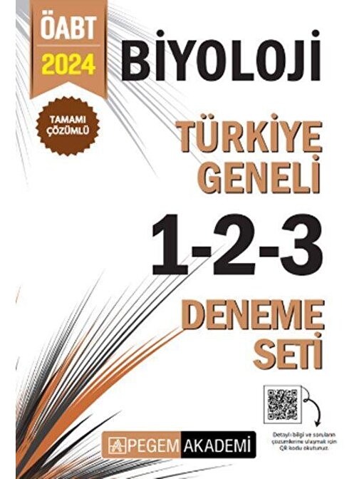 2024 KPSS ÖABT Biyoloji Tamamı Çözümlü Türkiye Geneli 1-2-3 Deneme Seti Pegem Yayınları