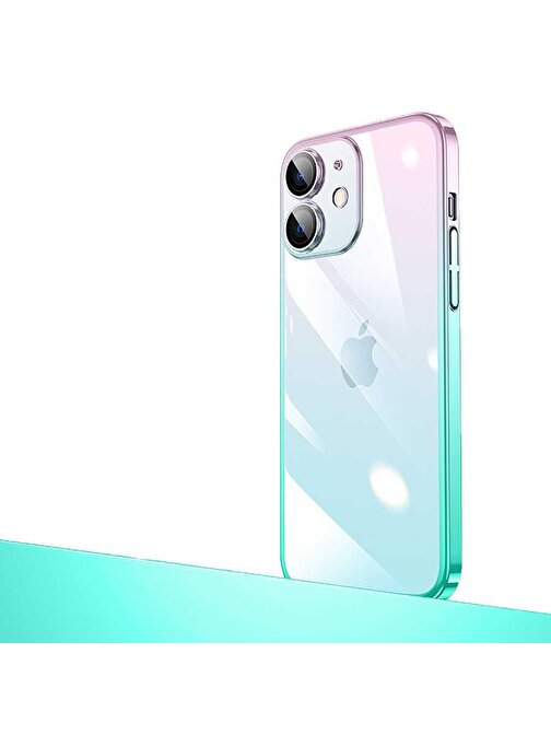 Apple iPhone 12 Kılıf Parlak Renk Geçişli Kamera Korumalı Zore Senkron Kapak