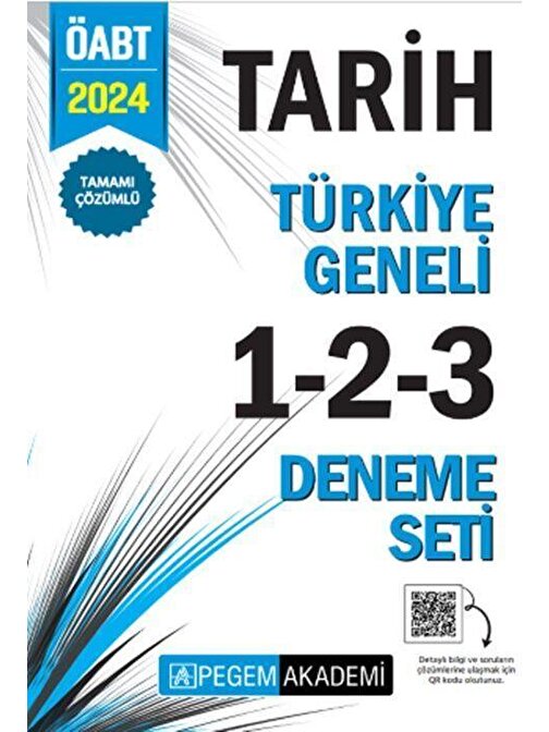 2024 KPSS ÖABT Tarih Tamamı Çözümlü Türkiye Geneli 1-2-3 Deneme Seti Pegem Yayınları