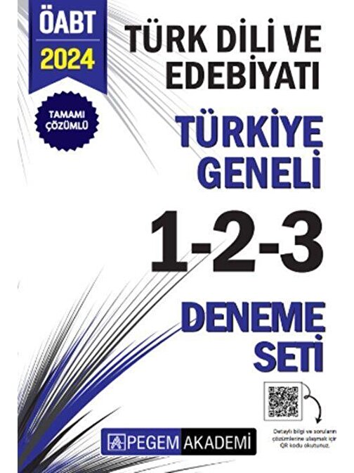 2024 KPSS ÖABT Türk Dili ve Edebiyatı Tamamı Çözümlü Türkiye Geneli 1-2-3 Deneme Seti Pegem