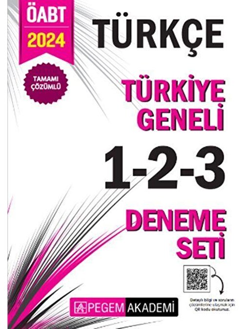 2024 KPSS ÖABT Türkçe Tamamı Çözümlü Türkiye Geneli 1-2-3 Deneme Seti Pegem Yayınları