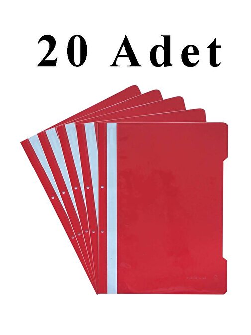 20 Adet A4 Kırmızı Telli Dosya 1 Paket Ekonomik Kaliteli Telli Dosya Ofis Büro Okul