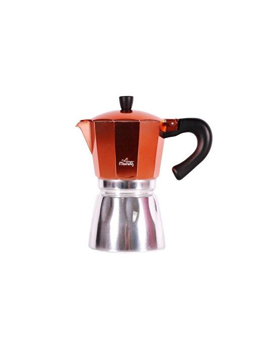 Any Morning Hes-6 Espresso Kahve Makinesi Alüminyum Moka Pot 240 Ml Bakır