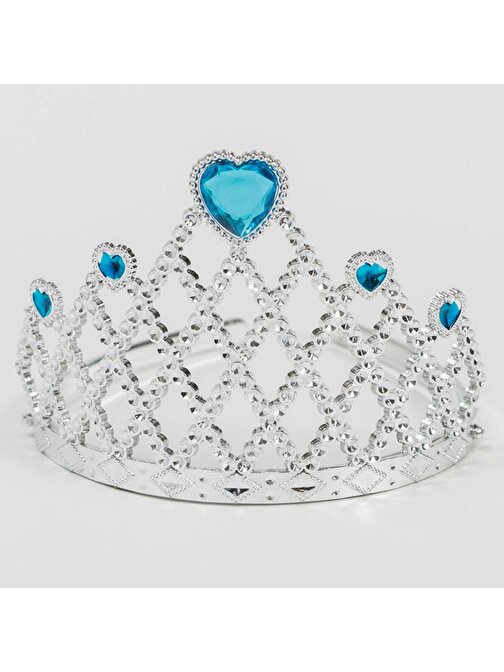 Himarry Mavi Kalpli Gümüş Renk Kraliçe Tacı Prenses Tacı