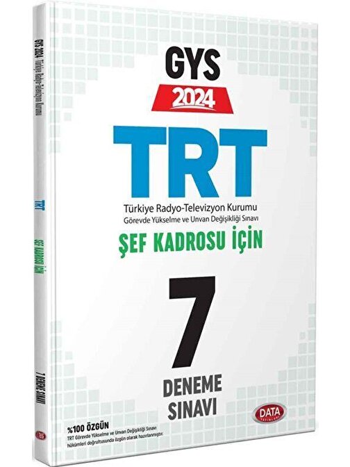 2024 TRT Şef Kadrosu İçin GYS 7 Deneme Sınavı Data Yayınları