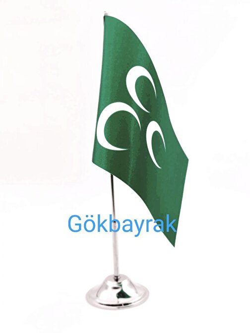 Yeşil Üçhilal Masa Bayrağı