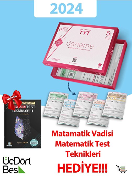 345-TYT 5'li Genel Deneme Matematik Test Teknikleri Hediyeli!