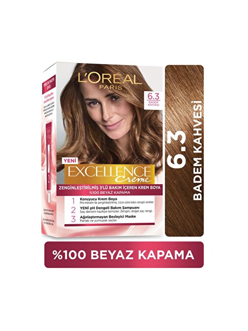 L'Oréal Paris Excellence Creme Saç Boyası 6.30 Badem Kahvesi