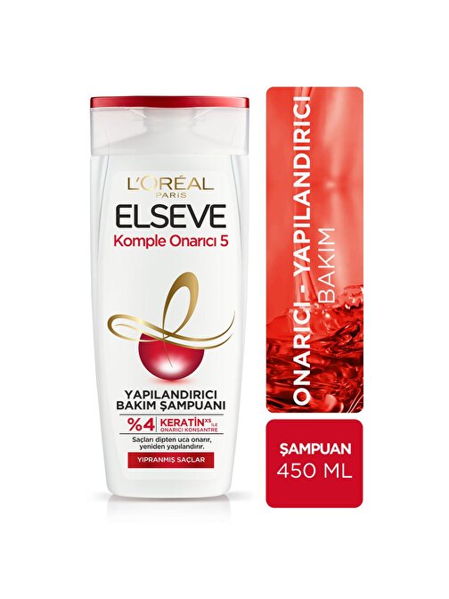 L'Oréal Paris Elseve Komple Onarıcı 5 Yapılandırıcı Bakım Şampuanı 450 ml