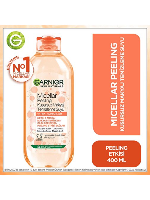 Garnier Micellar Peeling Kusursuz Makyaj Temizleme Suyu 400 ML