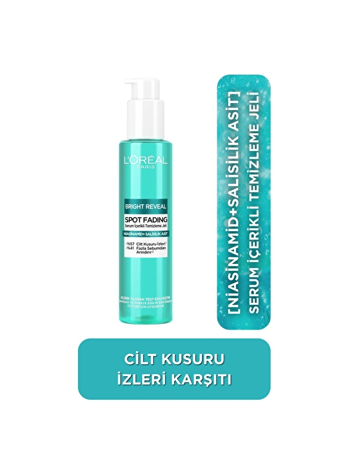 L'Oréal Paris Bright Reveal Cilt Kusuru İzi Karşıtı, Serum İçerikli Temizleme Jeli Niasinamid+Salisilik Asit 150ml