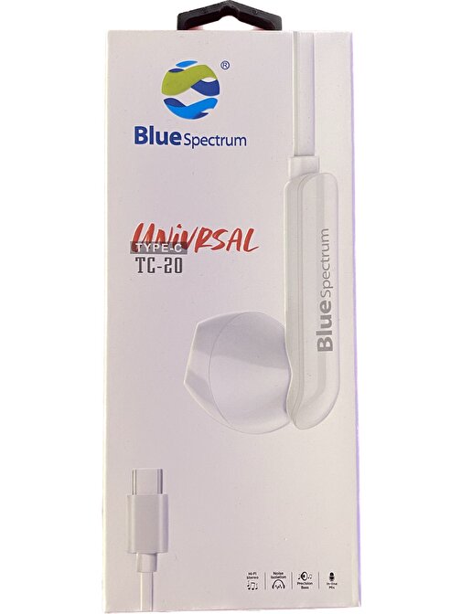 Blue Spectrum TC-20 TypeC Girişli Kulak İçi Kablolu Kulaklık BEYAZ