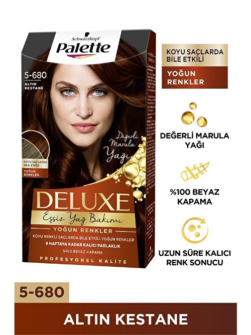 PALETTE DELUXE  5-680 ALTIN KESTANE SAÇ BOYASI