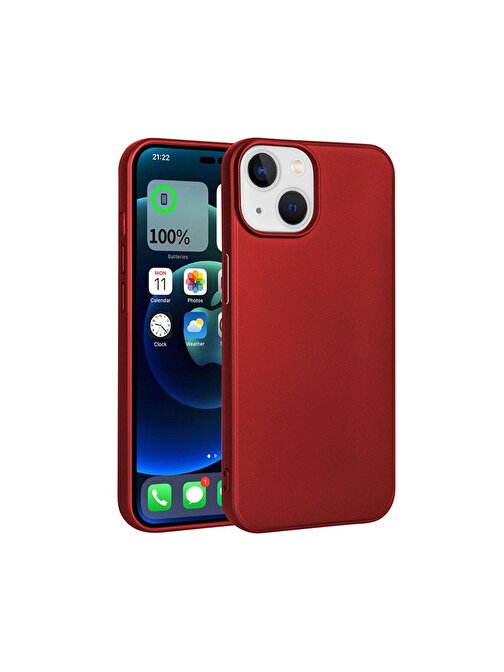 iPhone 15 Plus Uyumlu Zore Premier Silikon Kılıf-Kırmızı