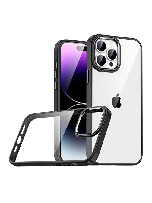 iPhone 14 Pro Uyumlu ZORE Flora Kılıf-Siyah